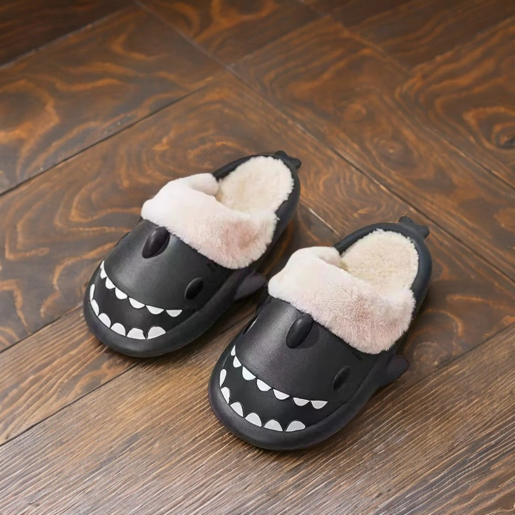 Black Shark Slippers - Cozy Comfort and Fun Style for Winter