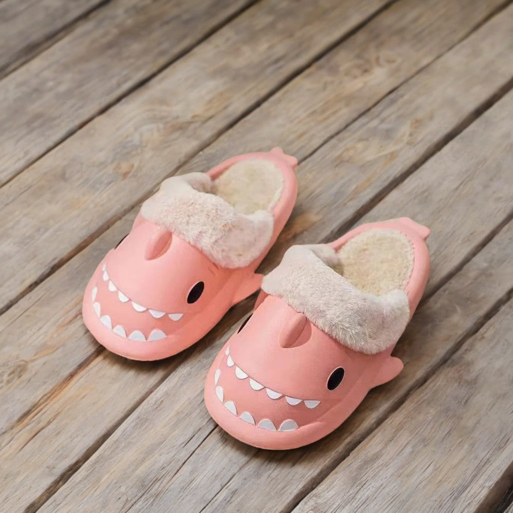 Pantoufles Requin Rose - Confort Douillet et Style Amusant pour l’Hiver